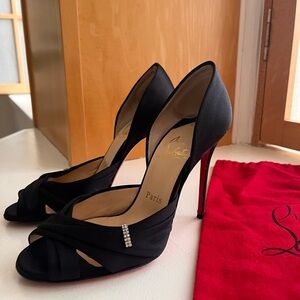 Christian Louboutin Black Evening Heels Size 6